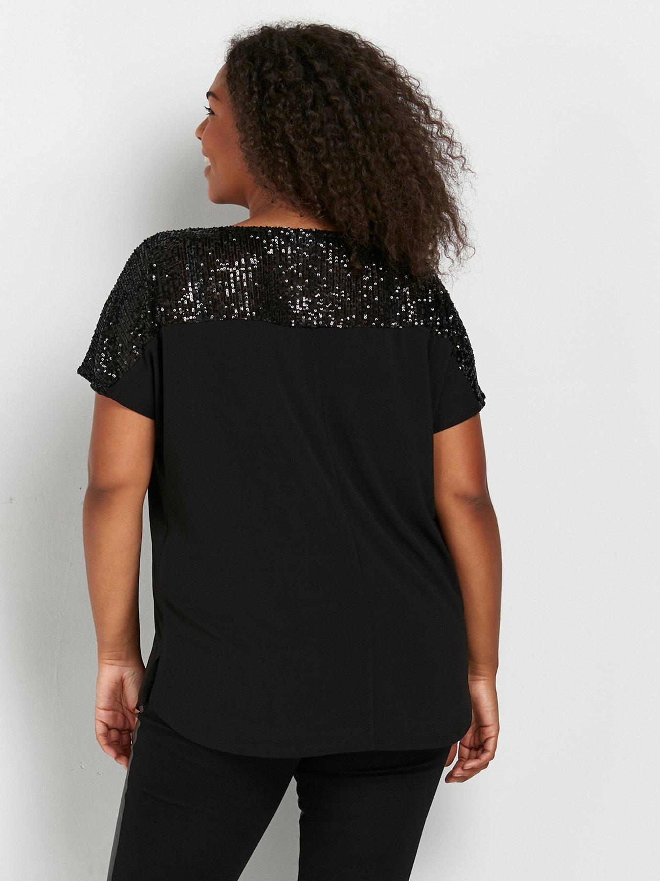 evans sequin tops