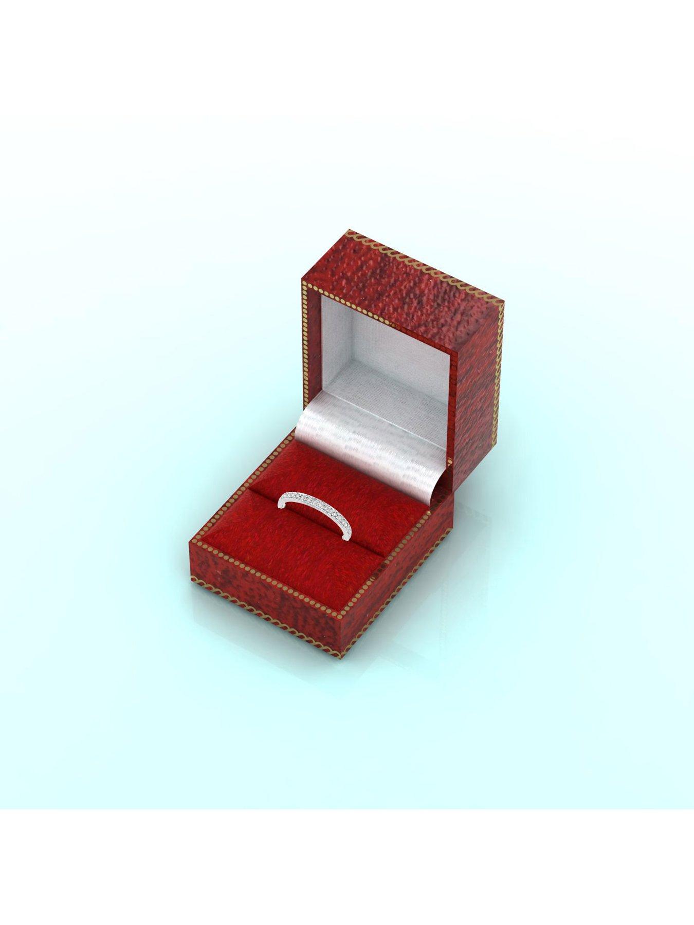 Image 7 of 7 of Love DIAMOND 9ct White Gold 0.25ct Diamond Wedding Band Ring