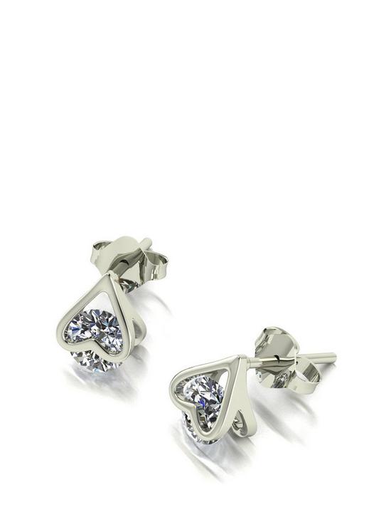 front image of moissanite-9ct-white-gold-120ct-total-heart-earrings