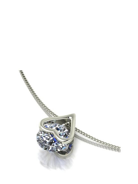 front image of moissanite-9ct-white-gold-1ct-total-heart-pendant