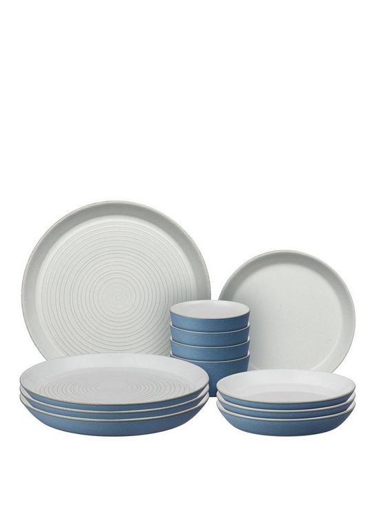 front image of denby-impression-blue-12-piece-dinnerware-set