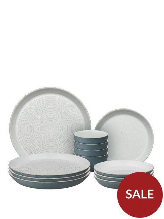 front image of denby-impression-charcoal-blue-12-piece-dinnerware-set