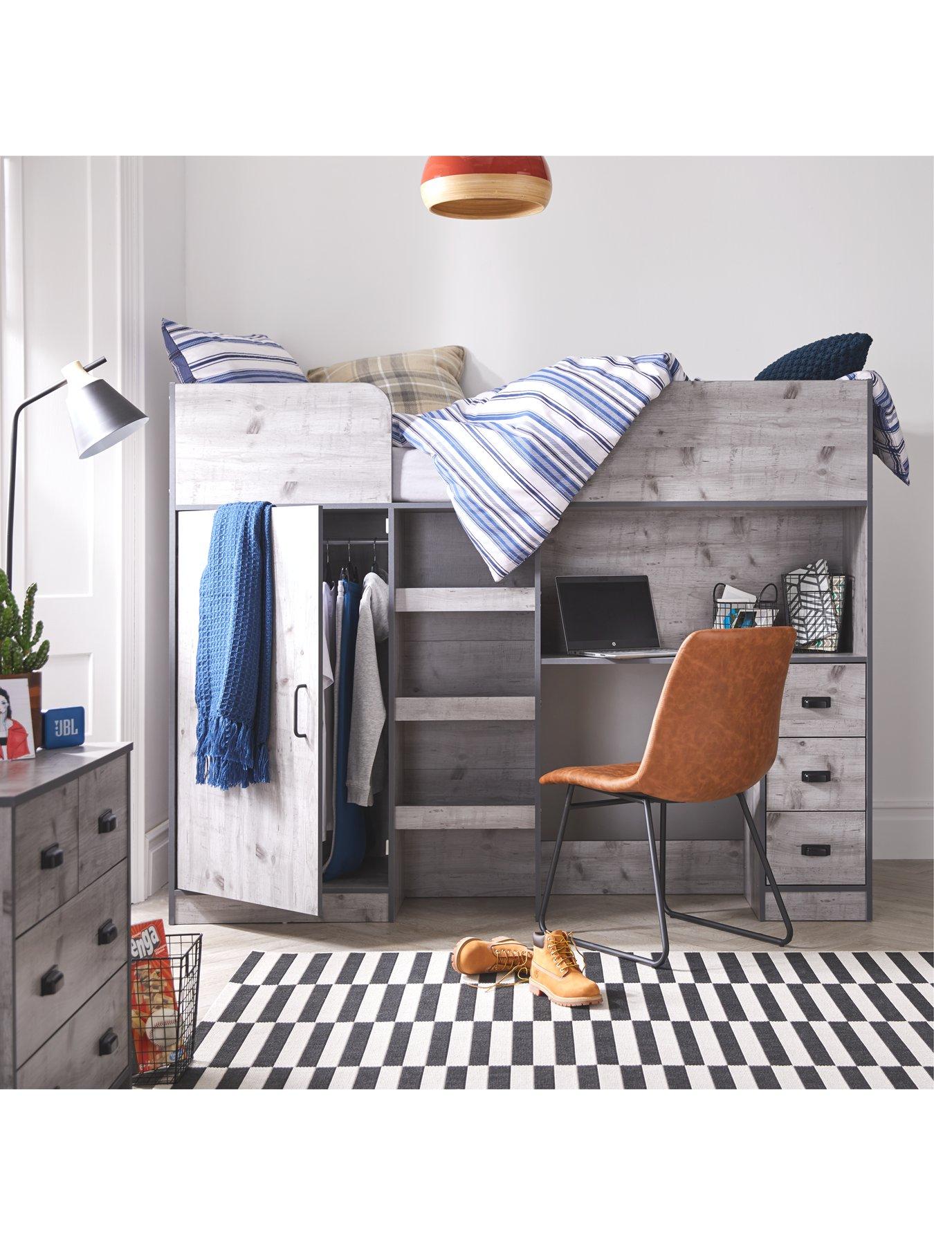 front image of very-home-jackson-high-sleeper-with-storage-andnbspmattress-options-buy-and-save--nbspweathered-grey