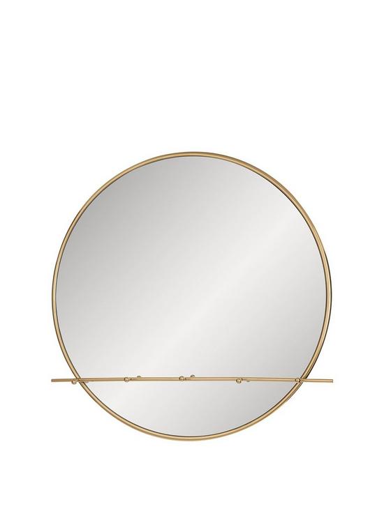 front image of celeste-round-wall-mirror-with-hooks
