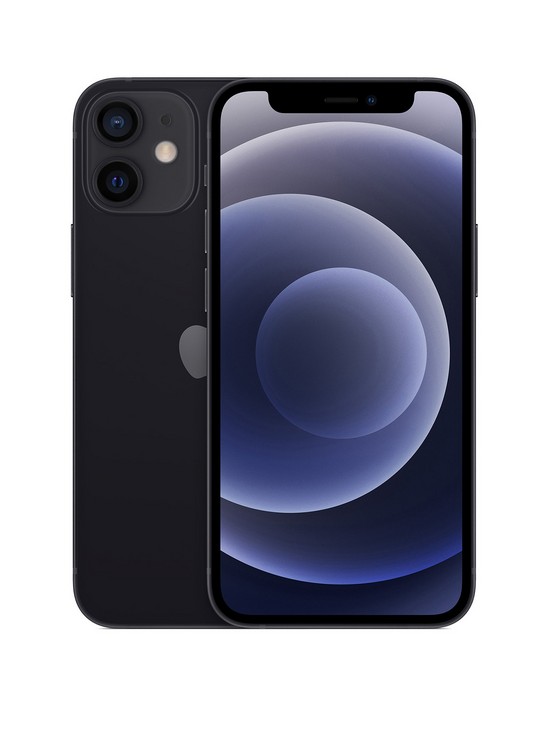 front image of apple-iphone-12-mini-64gb-black