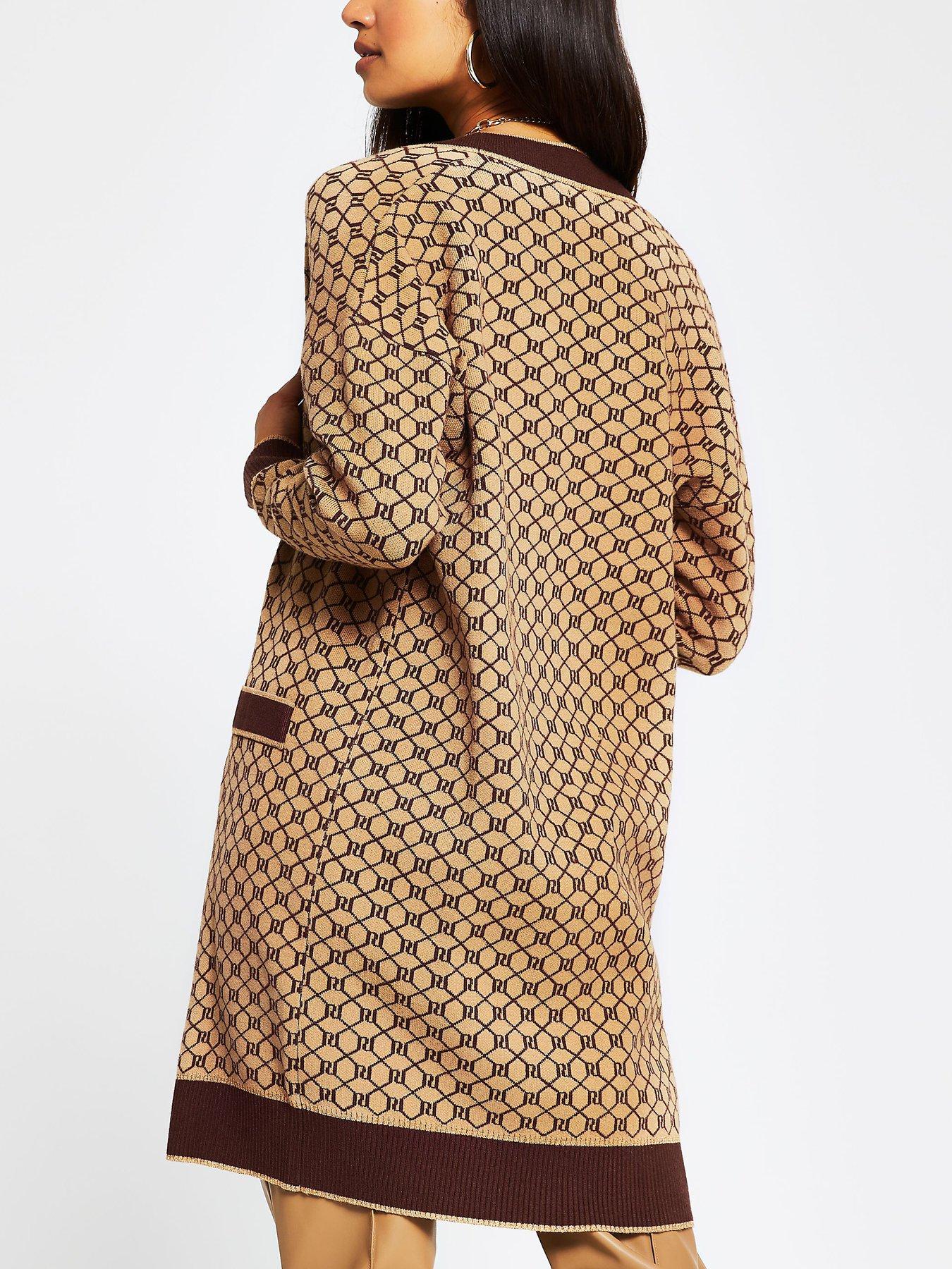 river island monogram cardigan