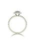  image of moissanite-9ct-white-gold-140ct-equivalent-total-cushion-pear-centre-halo-ring