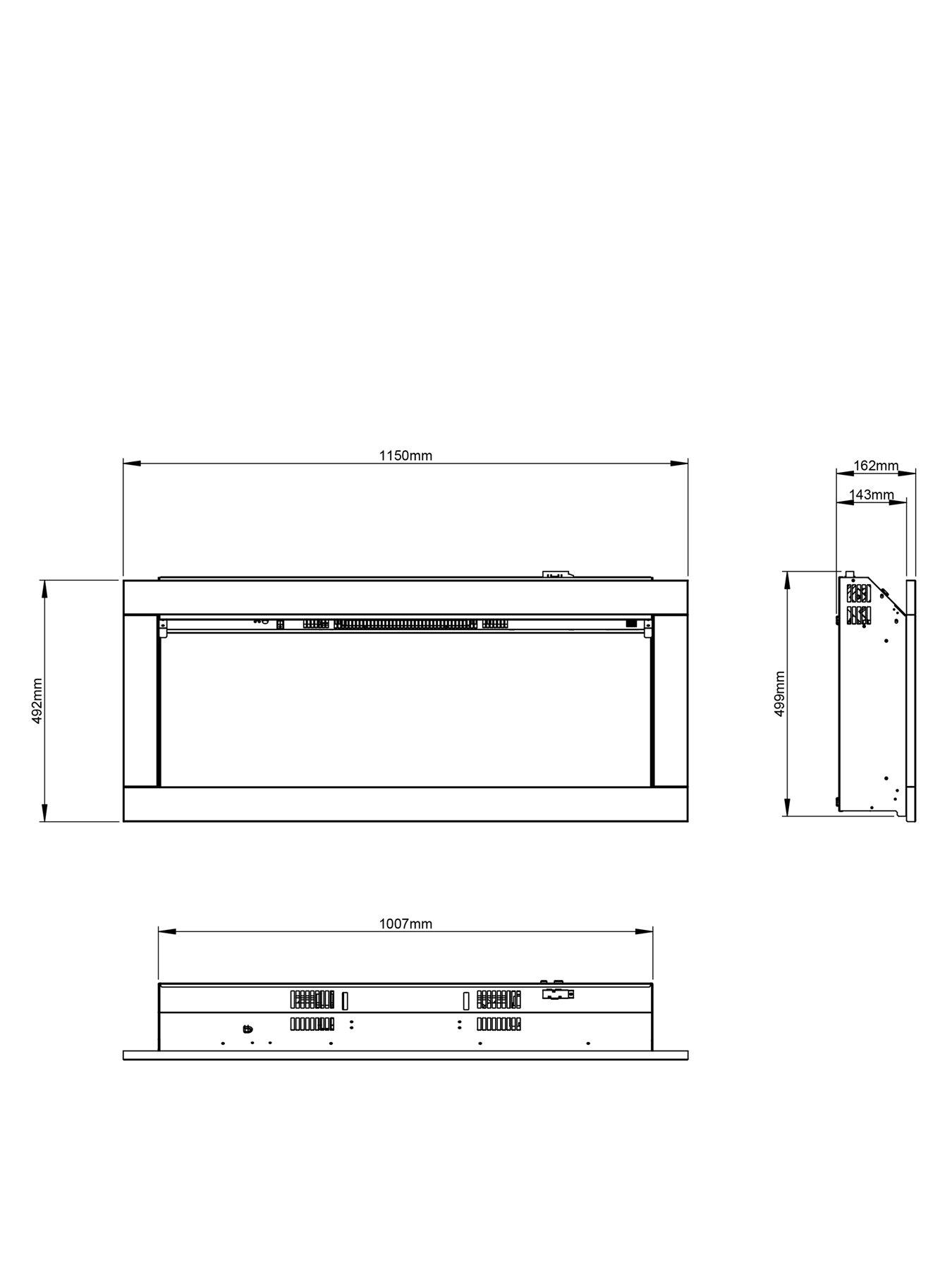 Image 4 of 4 of Be Modern Avella Grande Wall Inset Fire