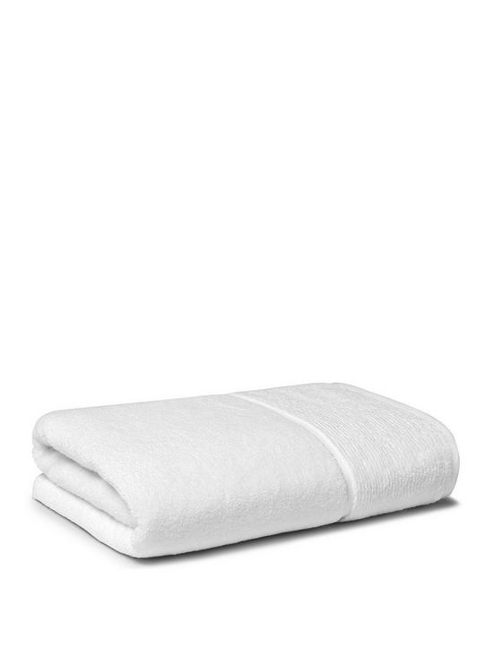 front image of panda-london-panda-bamboo-bath-towel-white