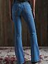  image of superdry-high-rise-skinny-flare-jeans-light-blue