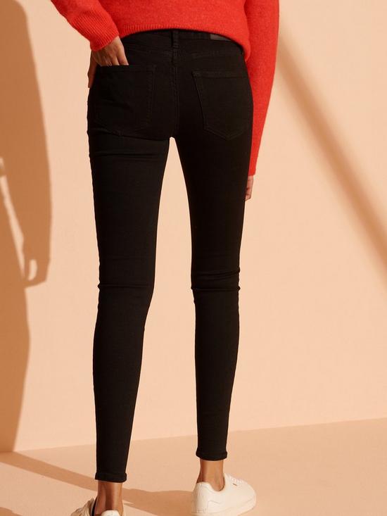 stillFront image of superdry-mid-rise-skinny-jeans-black