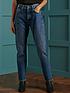  image of superdry-high-rise-straight-jeans-blue