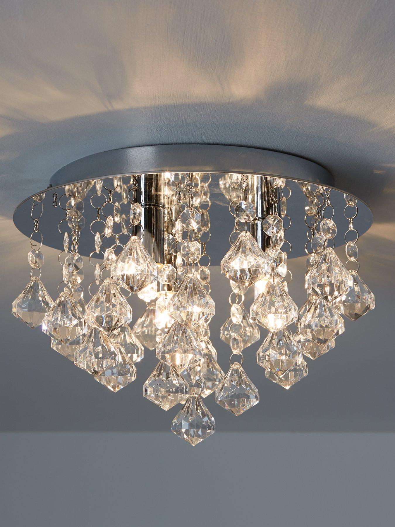 The Very Collection Maya Diamond Flush Light Fitting