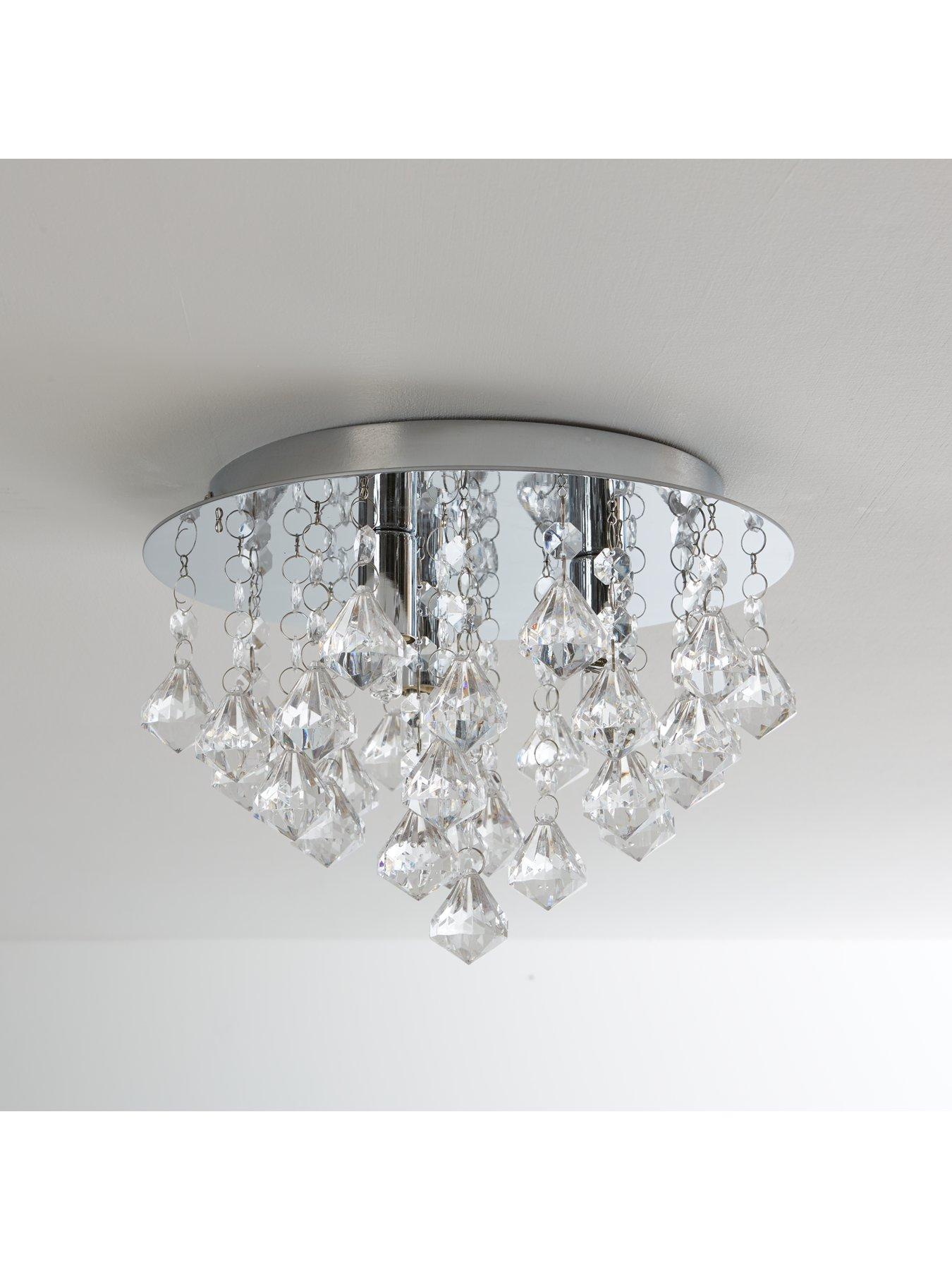 stillFront image of the-very-collection-maya-diamond-flush-light-fitting
