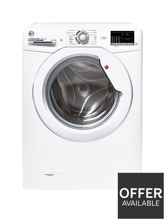 front image of hoover-h-wash-amp-dry-300-h3d-485de-8kg-wash-5kg-dry-washer-dryer-with-1400-rpm-spin-white
