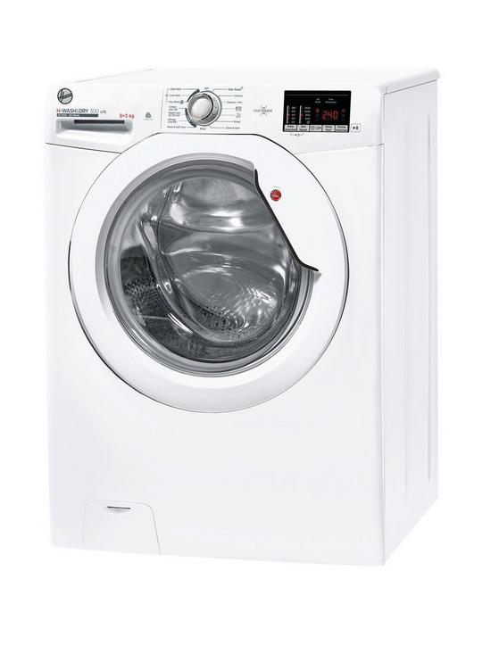stillFront image of hoover-h-wash-amp-dry-300-h3d-485de-8kg-wash-5kg-dry-washer-dryer-with-1400-rpm-spin-white