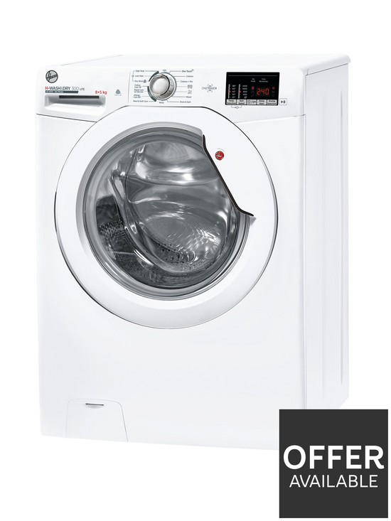 stillFront image of hoover-h-wash-amp-dry-300-h3d-485de-8kg-wash-5kg-dry-washer-dryer-with-1400-rpm-spin-white