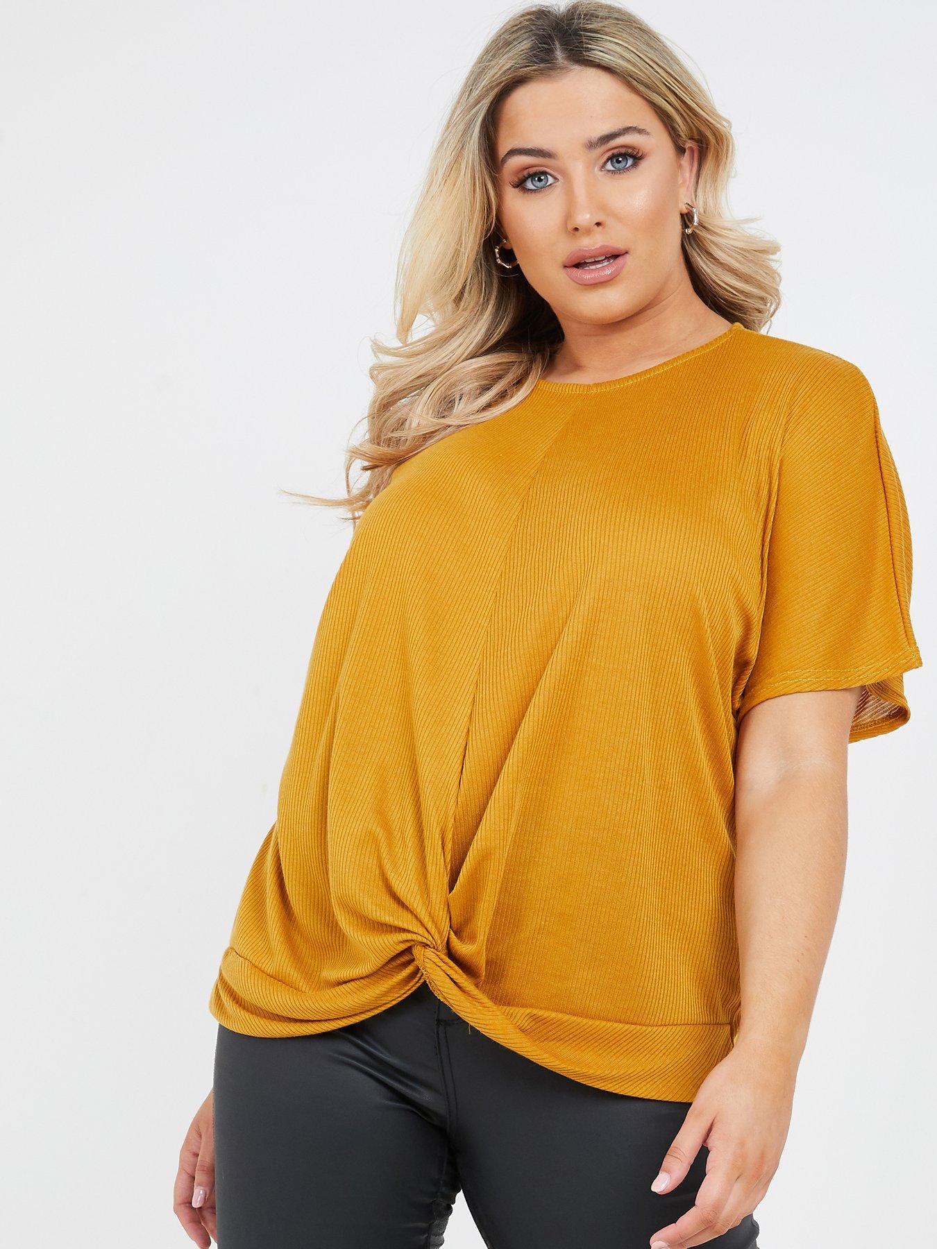 yellow casual tops