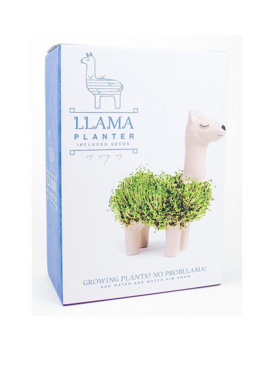 front image of gift-republic-llama-planter