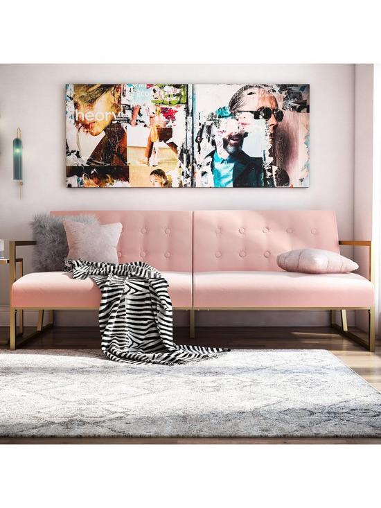 stillFront image of cosmoliving-by-cosmopolitan-lexington-modern-fabric-futon-sofa