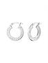  image of the-love-silver-collection-sterling-silver-greek-print-hoop-earrings