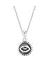  image of the-love-silver-collection-sterling-silver-evil-eye-pendant-necklace