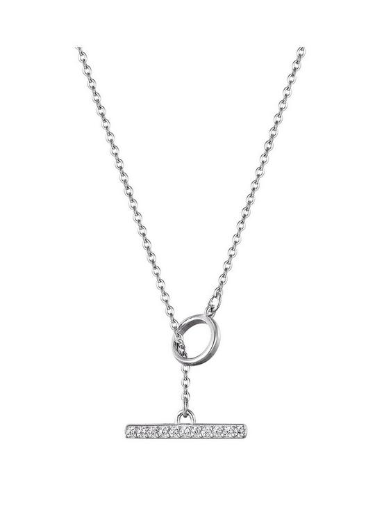 front image of the-love-silver-collection-rhodium-plated-sterling-silver-cubic-zirconia-t-bar-necklace