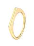  image of the-love-silver-collection-18ct-gold-plated-sterling-silver-thin-square-edge-stacking-ring