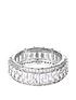  image of the-love-silver-collection-sterling-sliver-cubic-zirconia-baguette-stone-eternity-ring