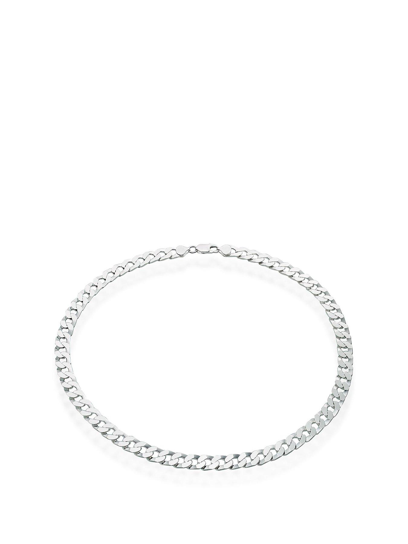 Beaverbrooks Silver Curb Men's Chain