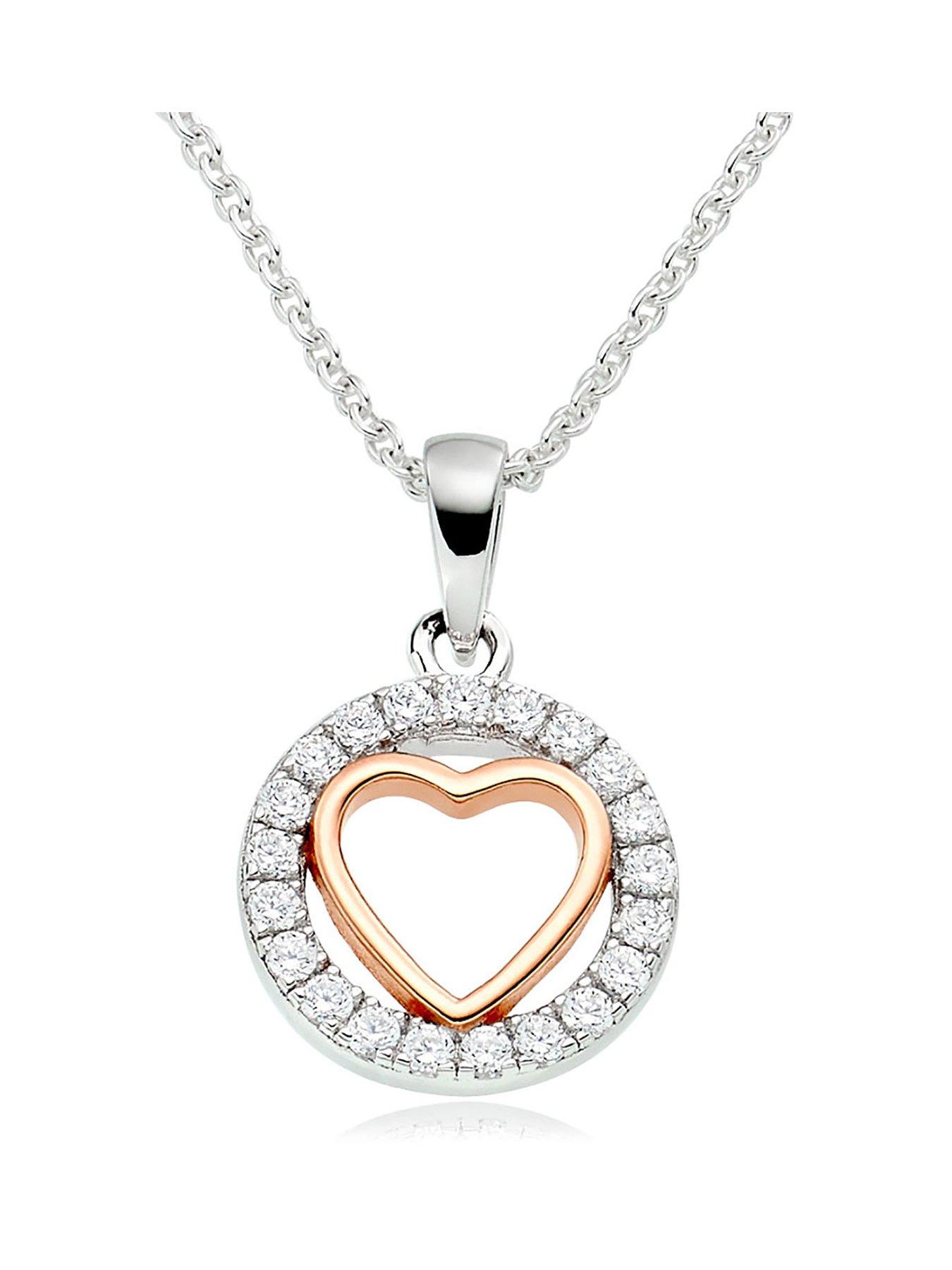 Beaverbrooks silver heart necklace sales