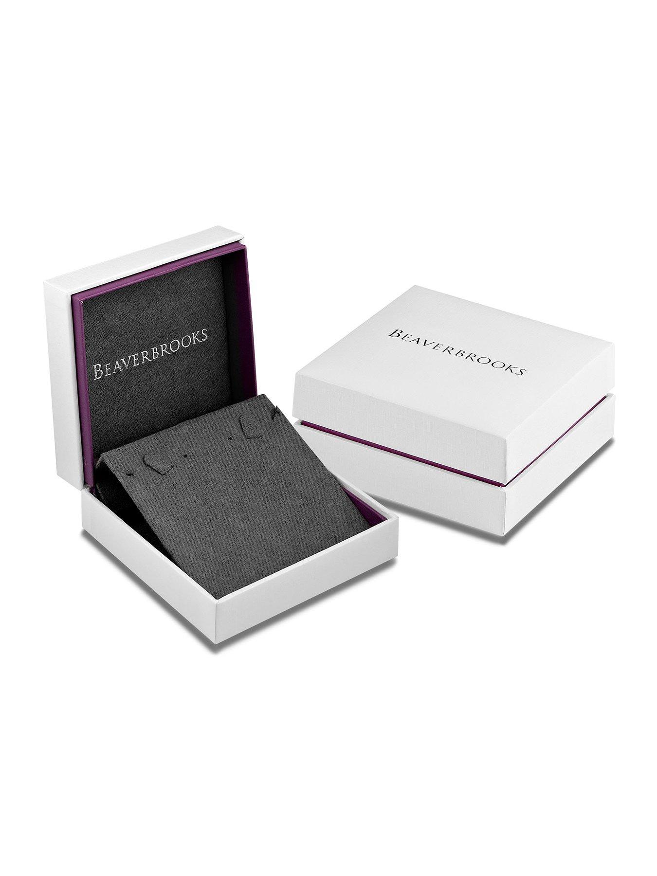  image of beaverbrooks-silver-cubic-zirconia-flower-locket-pendant