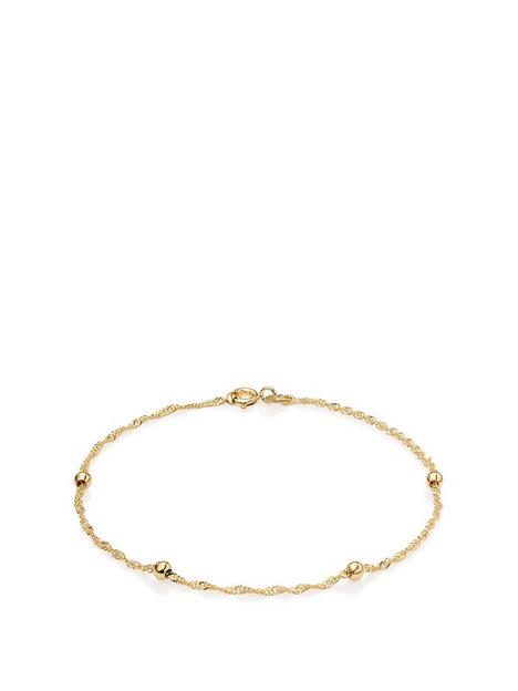 beaverbrooks-9ct-gold-bead-bracelet