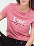  image of v-by-very-valuenbspfront-print-t-shirt-blush
