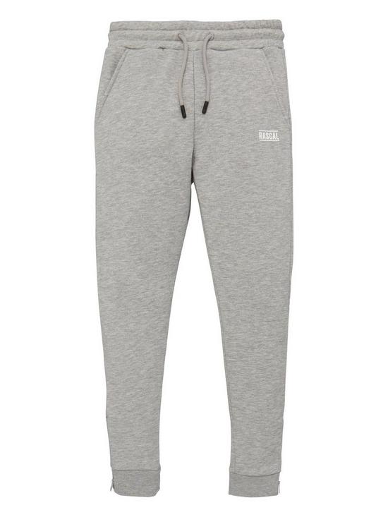 front image of rascal-boys-essential-jogger-grey-marl