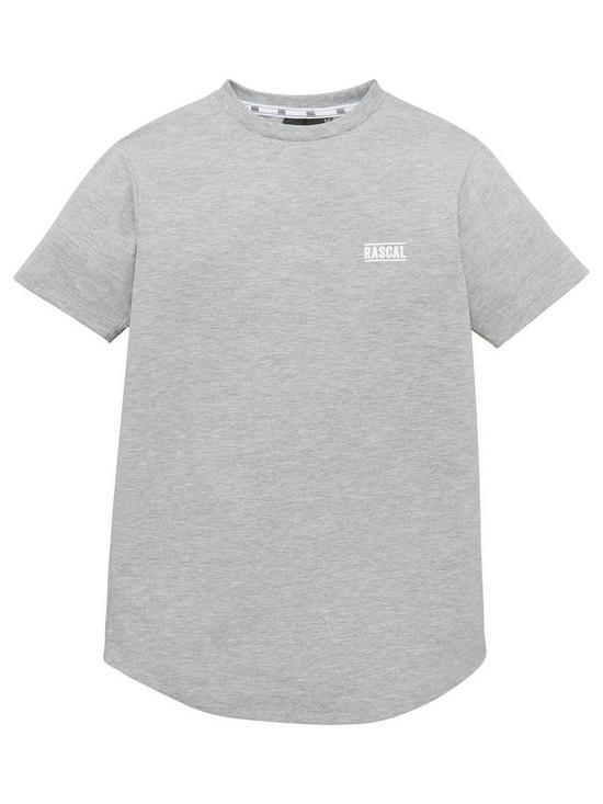 front image of rascal-boys-essential-tee-grey-marl