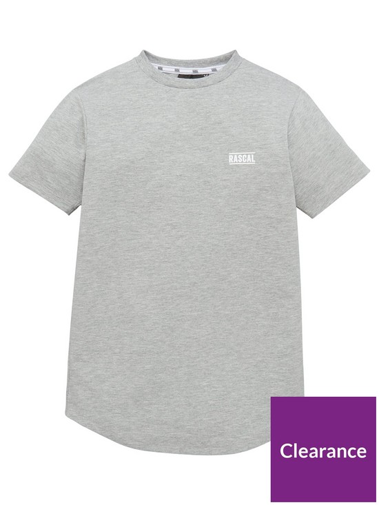 front image of rascal-boys-essential-tee-grey-marl