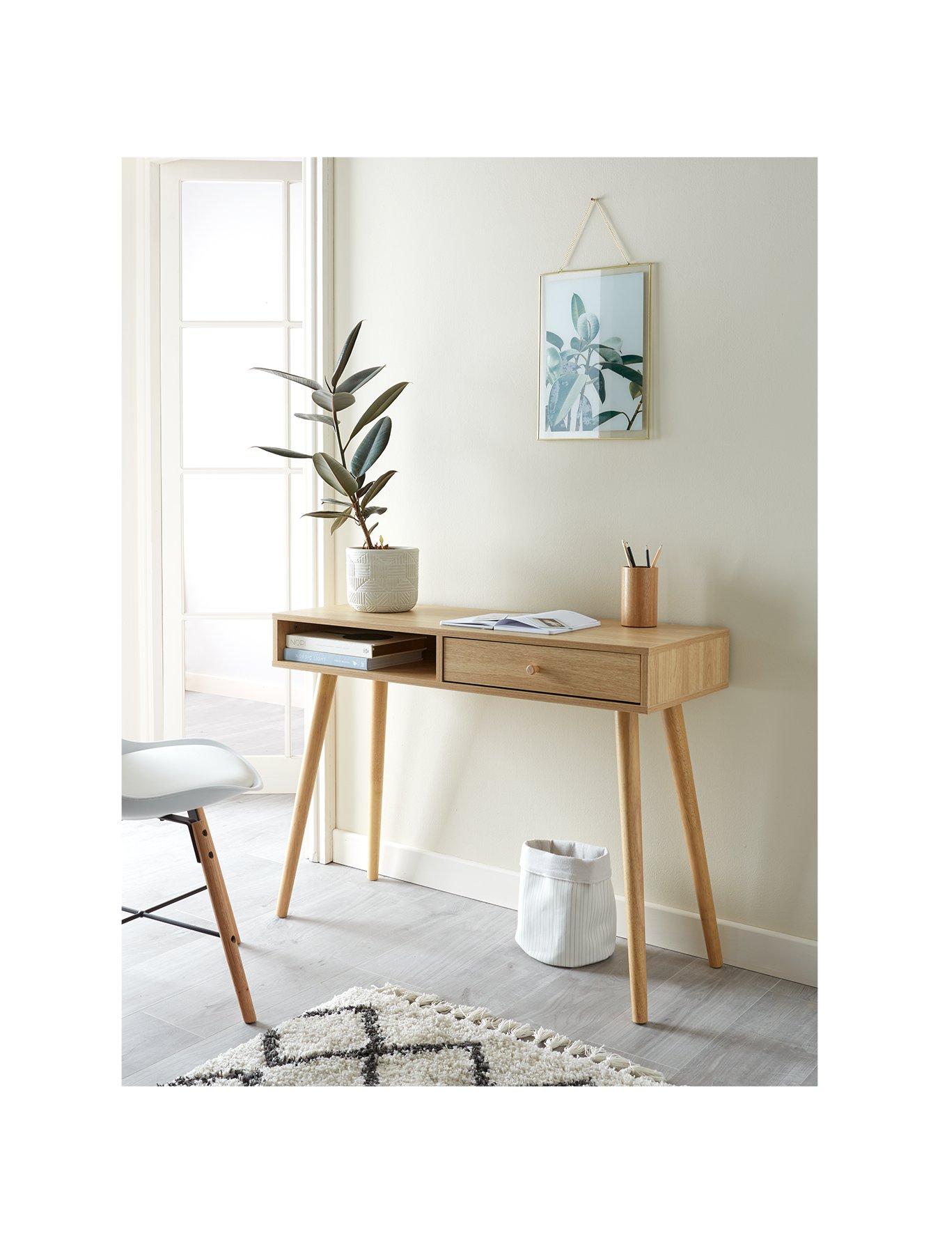 Monty 1 Drawer Desk Oak