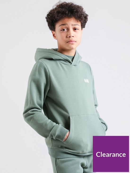 front image of rascal-boys-essential-hoodie-navy
