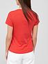 image of calvin-klein-jeans-short-sleevenbspv-neck-monogram-t-shirt-red