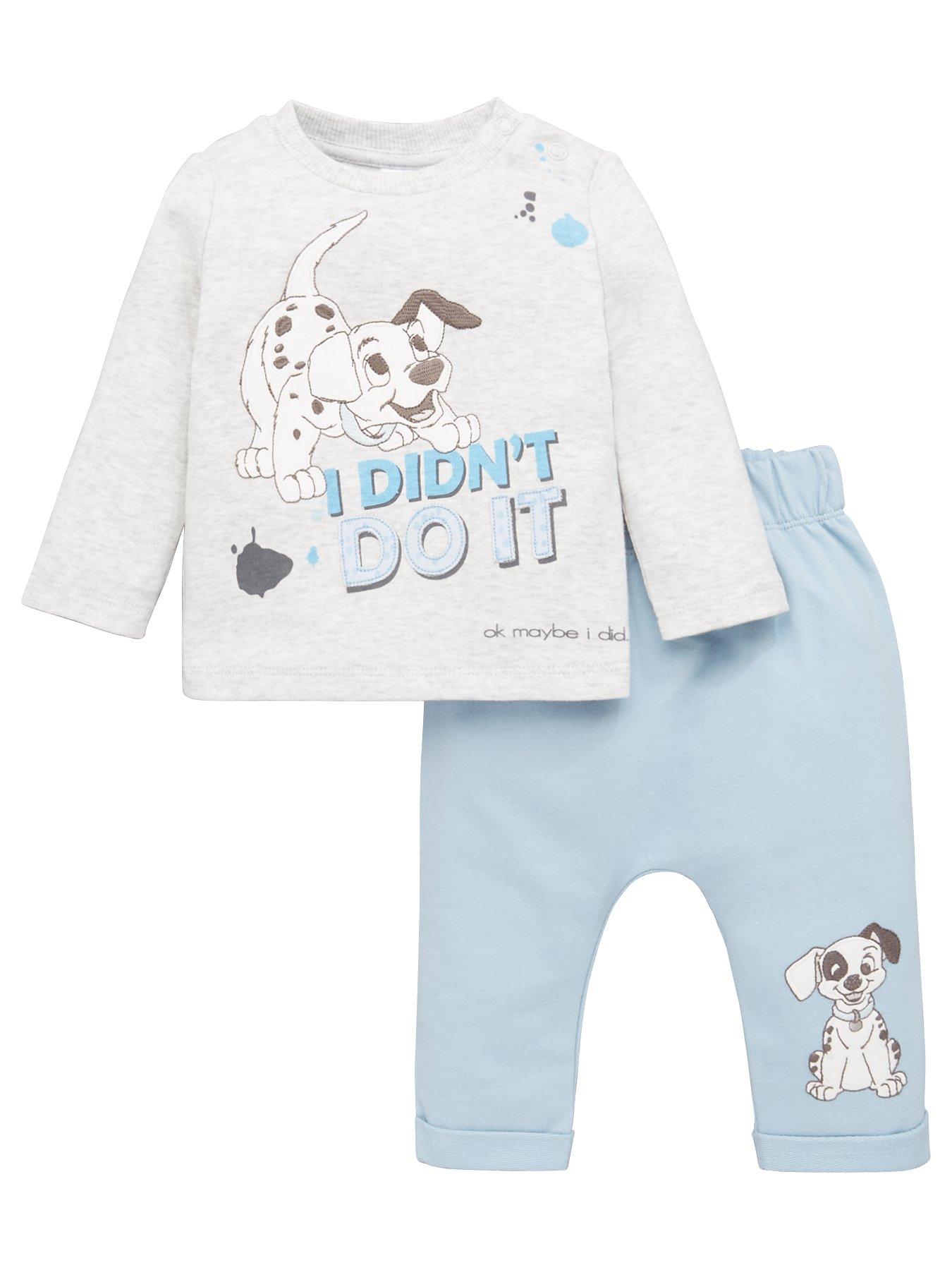 Disney 101 Dalmatians Baby Boy 2 Piece I Didn T Do It Set Grey Littlewoods Com