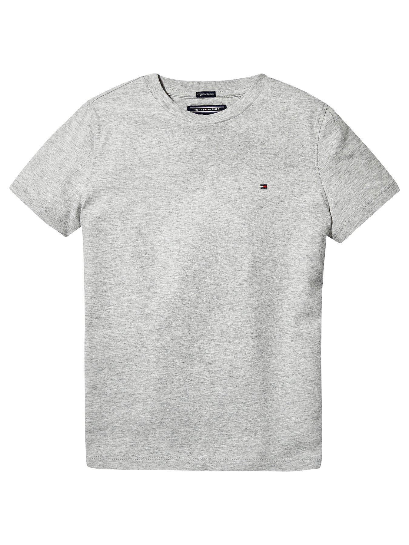 undefined Boys Short Sleeve Essential Flag T-Shirt - Grey