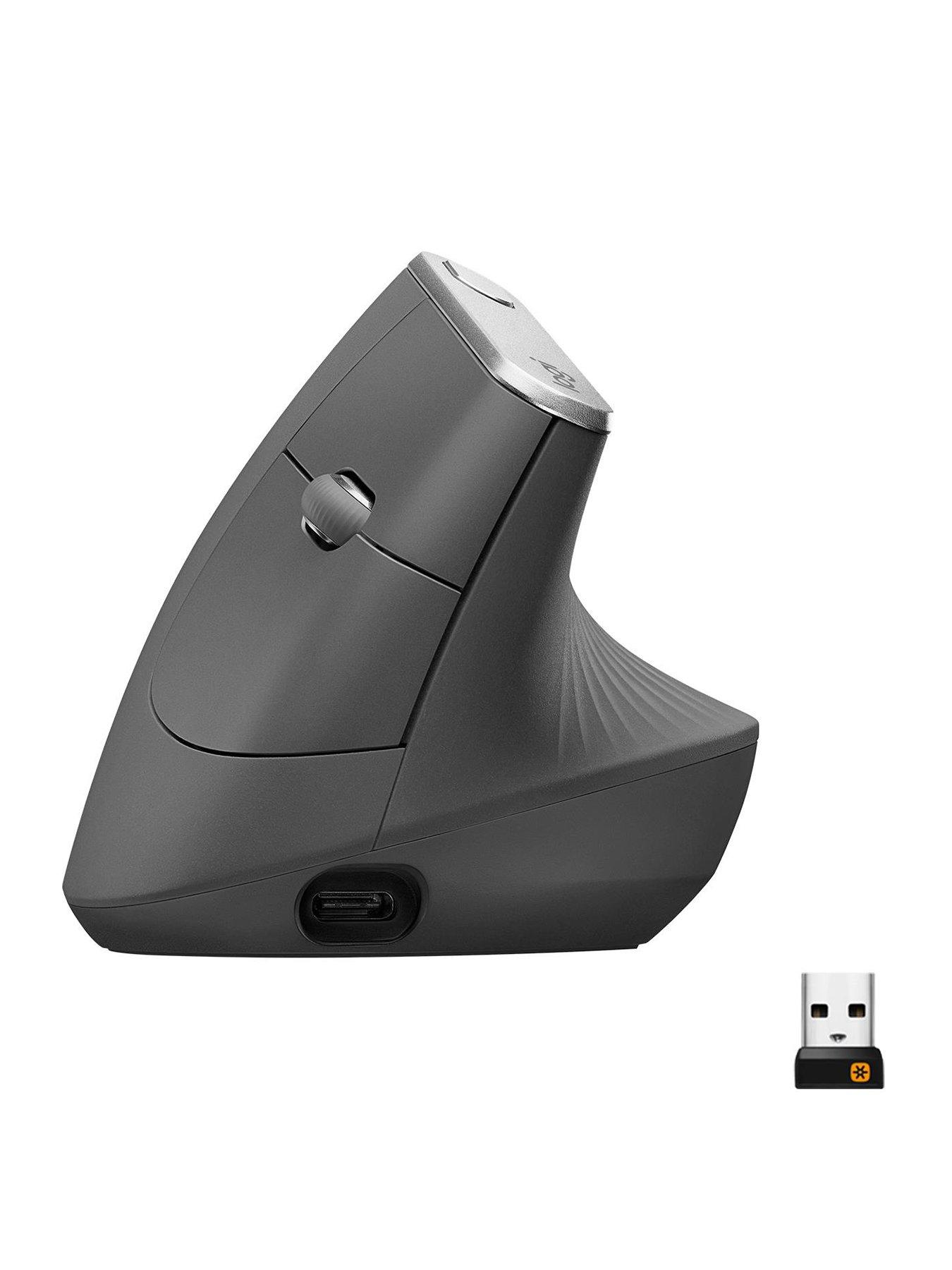 Image 1 of 8 of Logitech MX VERTICAL Ergonomic Wireless Mouse - Graphite