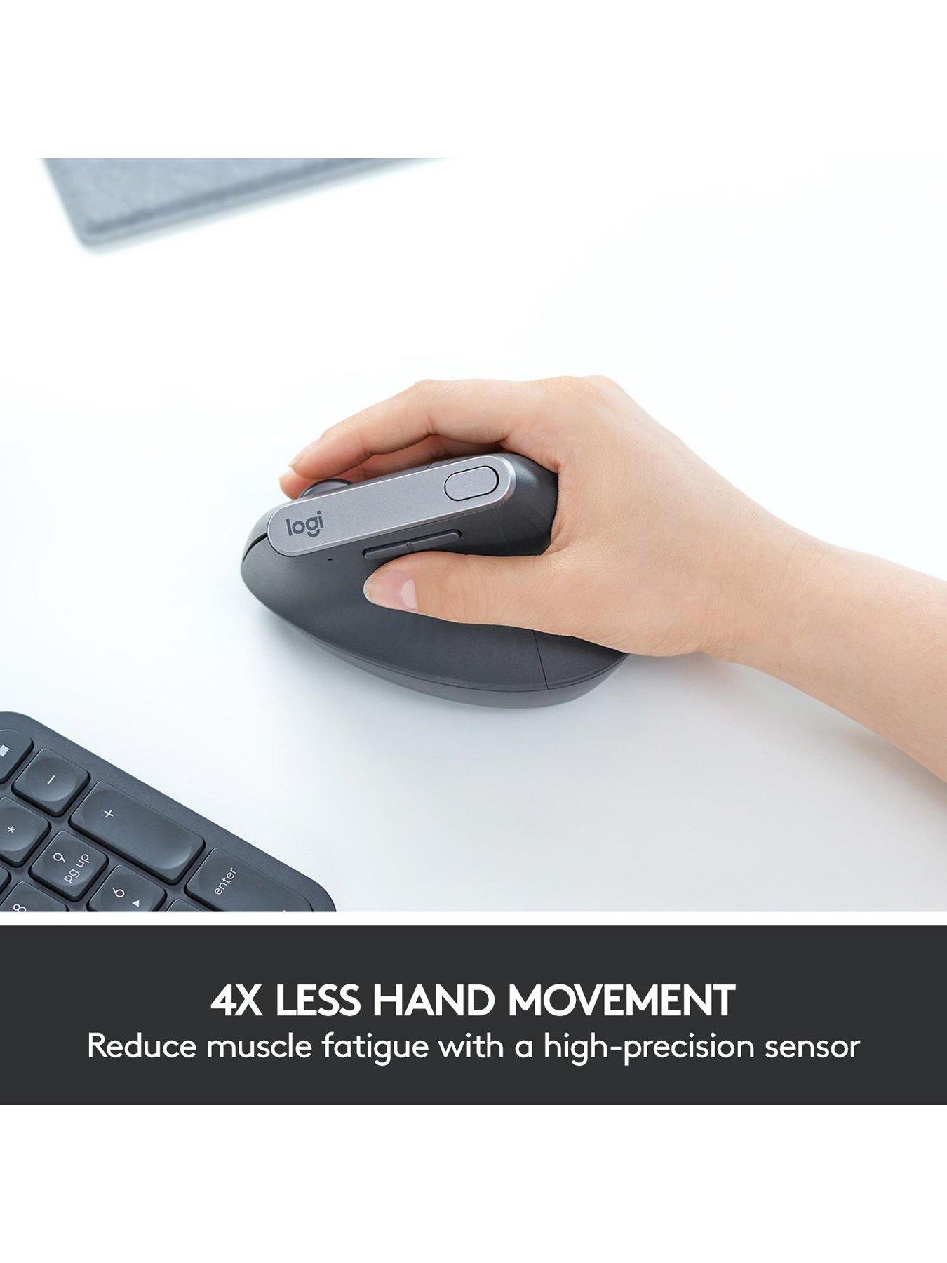 Image 4 of 8 of Logitech MX VERTICAL Ergonomic Wireless Mouse - Graphite