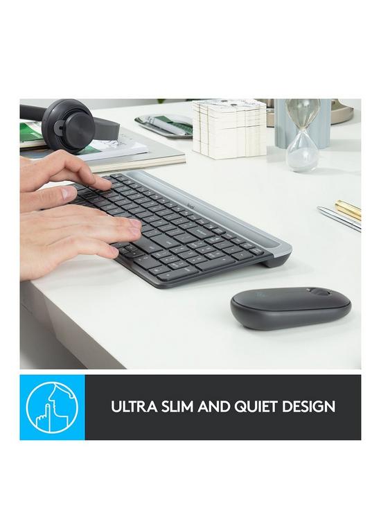 stillFront image of logitech-slim-wireless-keyboard-and-mouse-combo-mk470-graphite-uk