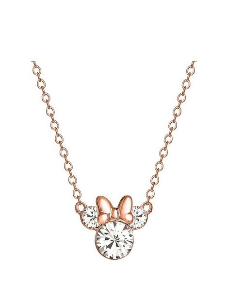 disney-minnie-mouse-rose-gold-plated-sterling-silver-crystal-pendant-necklace