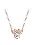  image of disney-minnie-mouse-rose-gold-plated-sterling-silver-crystal-pendant-necklace