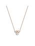  image of disney-minnie-mouse-rose-gold-plated-sterling-silver-crystal-pendant-necklace