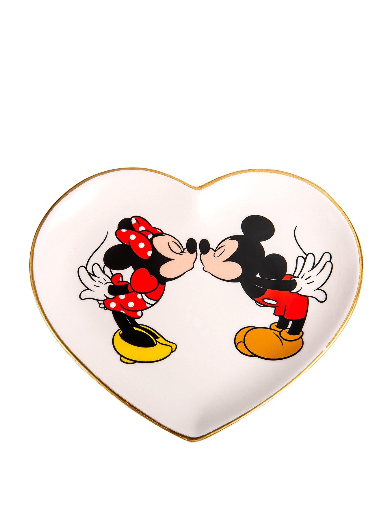 undefined Mickey and Minnie Kisses Ceramic Trinket Tray