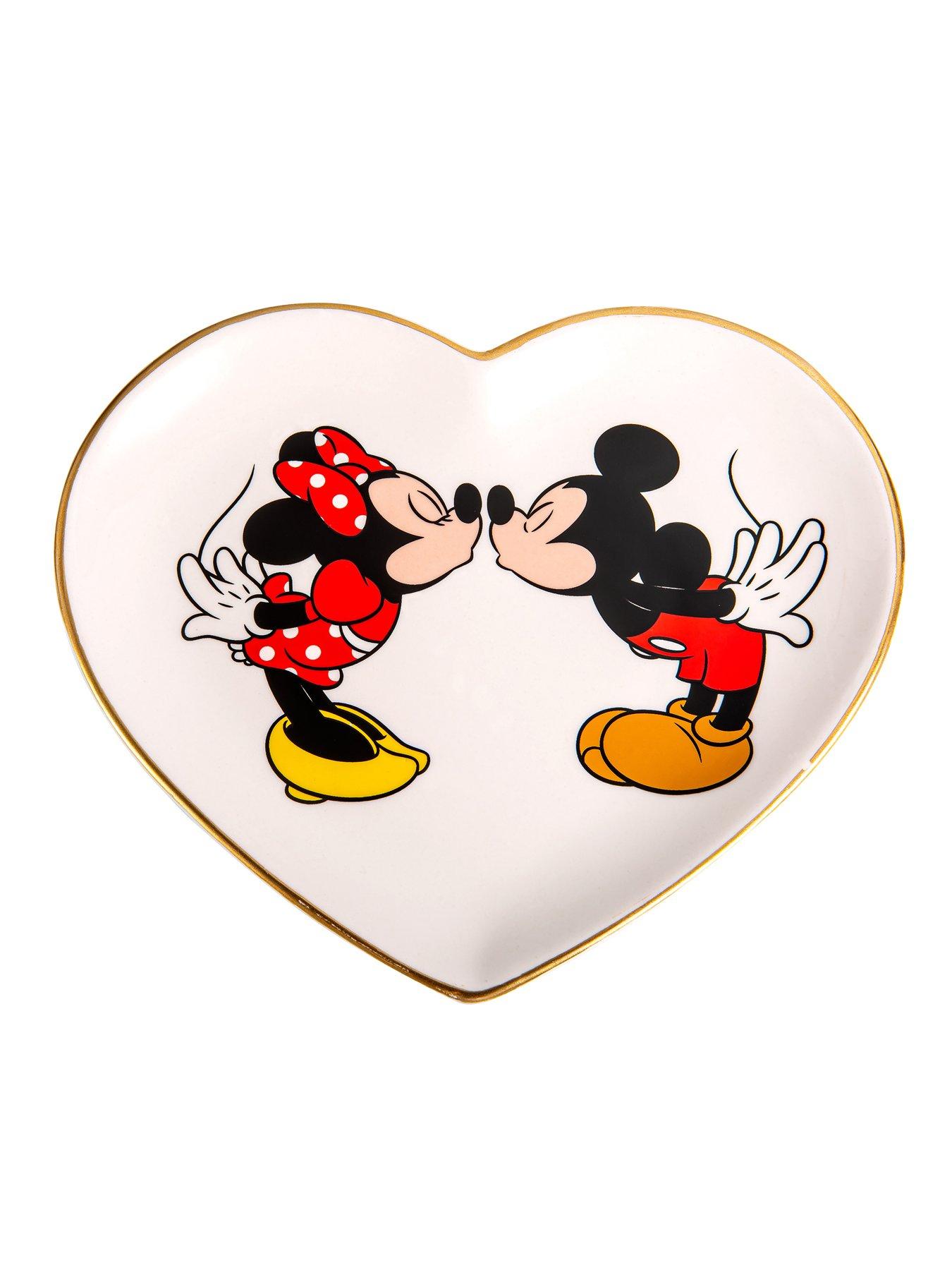  image of disney-mickey-and-minnie-kisses-ceramic-trinket-tray